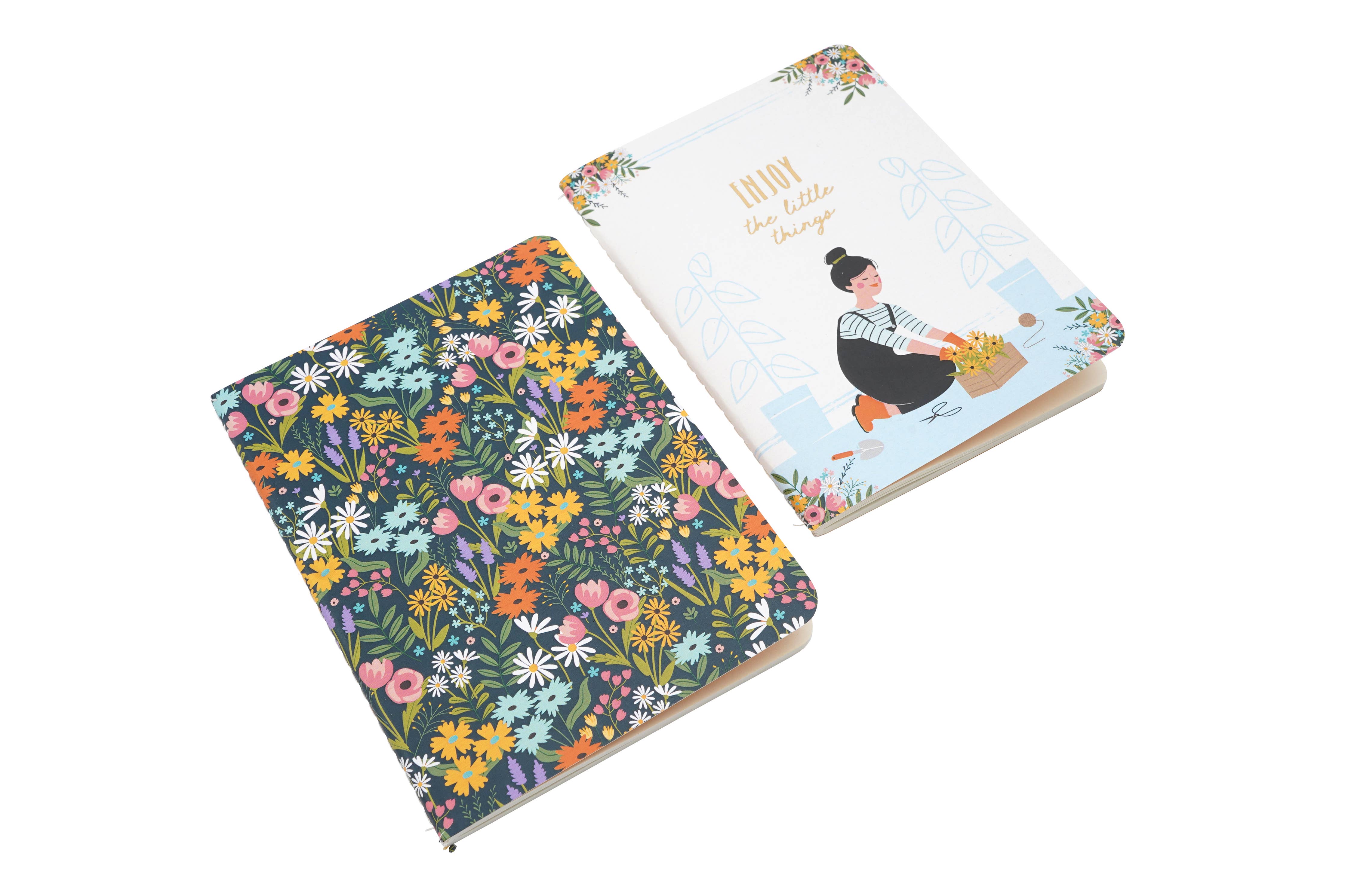 The Flower Market 'Enjoy The..' Set of 2 Notebooks