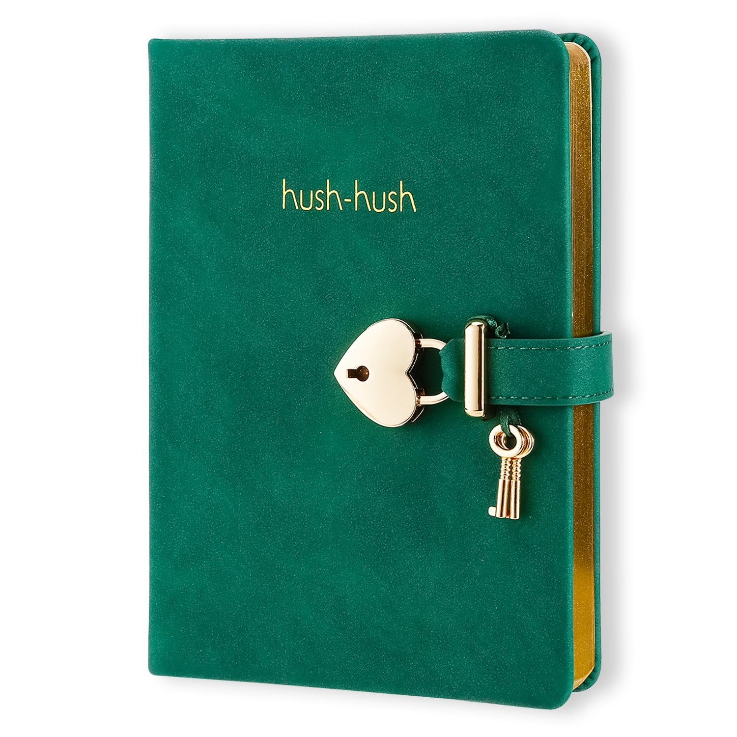 Heart Lock Journal for Girls with 2 Keys (Moss Green)