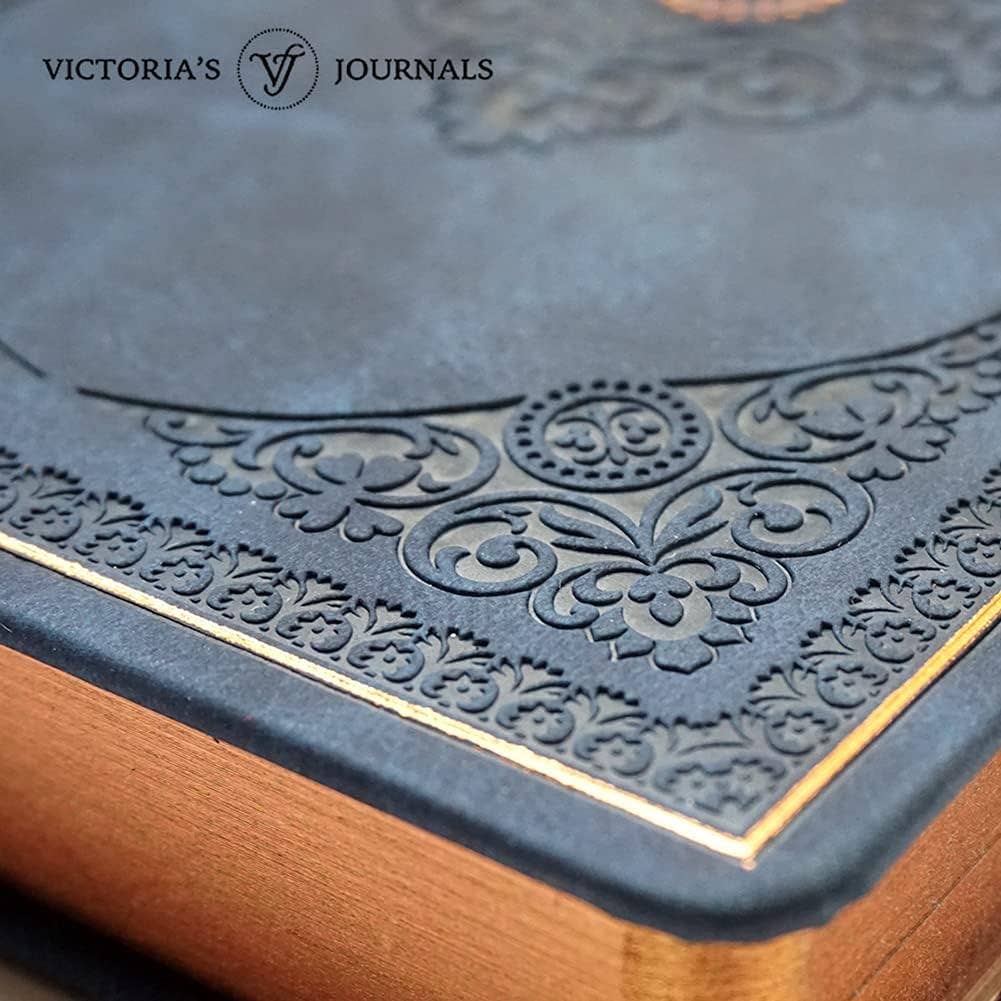 Vintage Classic Style Journal Vegan Leather (Navy Blue)