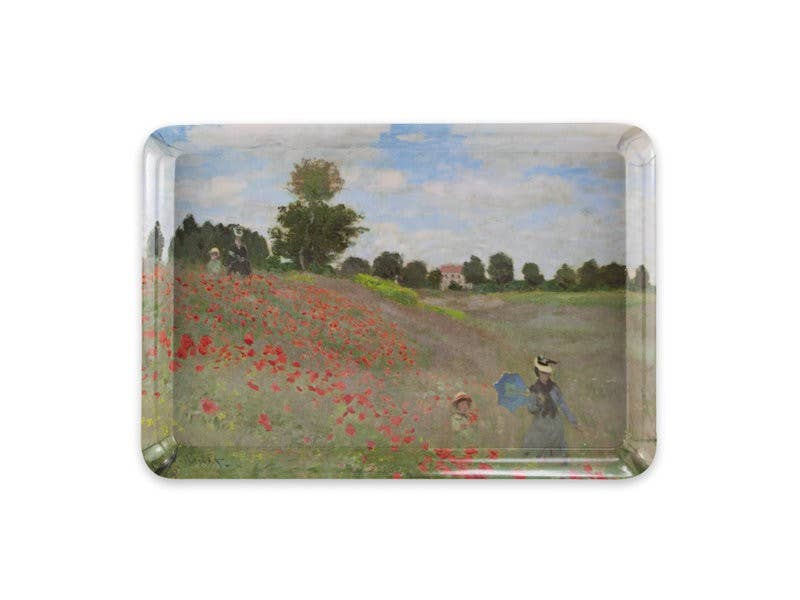 Serving Tray, Mini Size, Monet, Field With Poppies