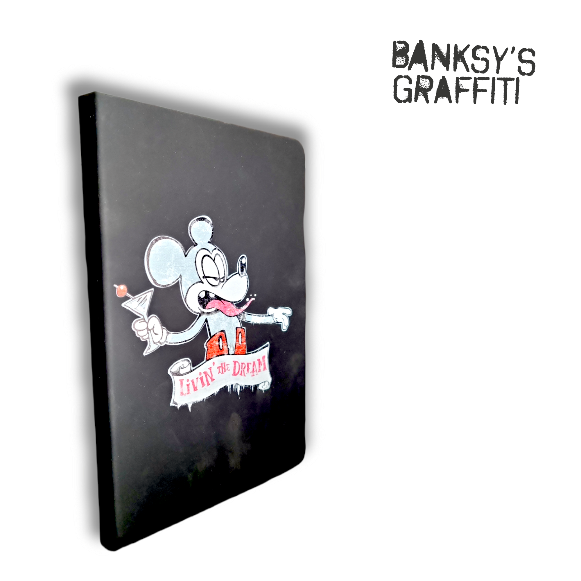 Banksy A5 Notebook - Mickey Living the Dream