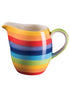 Handpainted Rainbow Stripe Ceramic Milk Jug