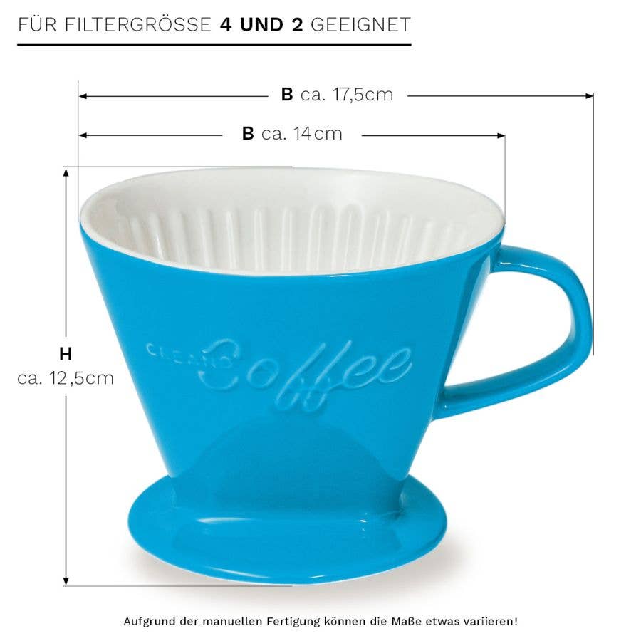 Kaffeefilter Porzellan blau
