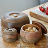 Load image into Gallery viewer, Handmade Carved Mango Wood Bowl with Lid