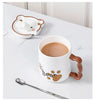 Load image into Gallery viewer, Cartoon Ceramic Mug with Lid Cat Panda Tiger