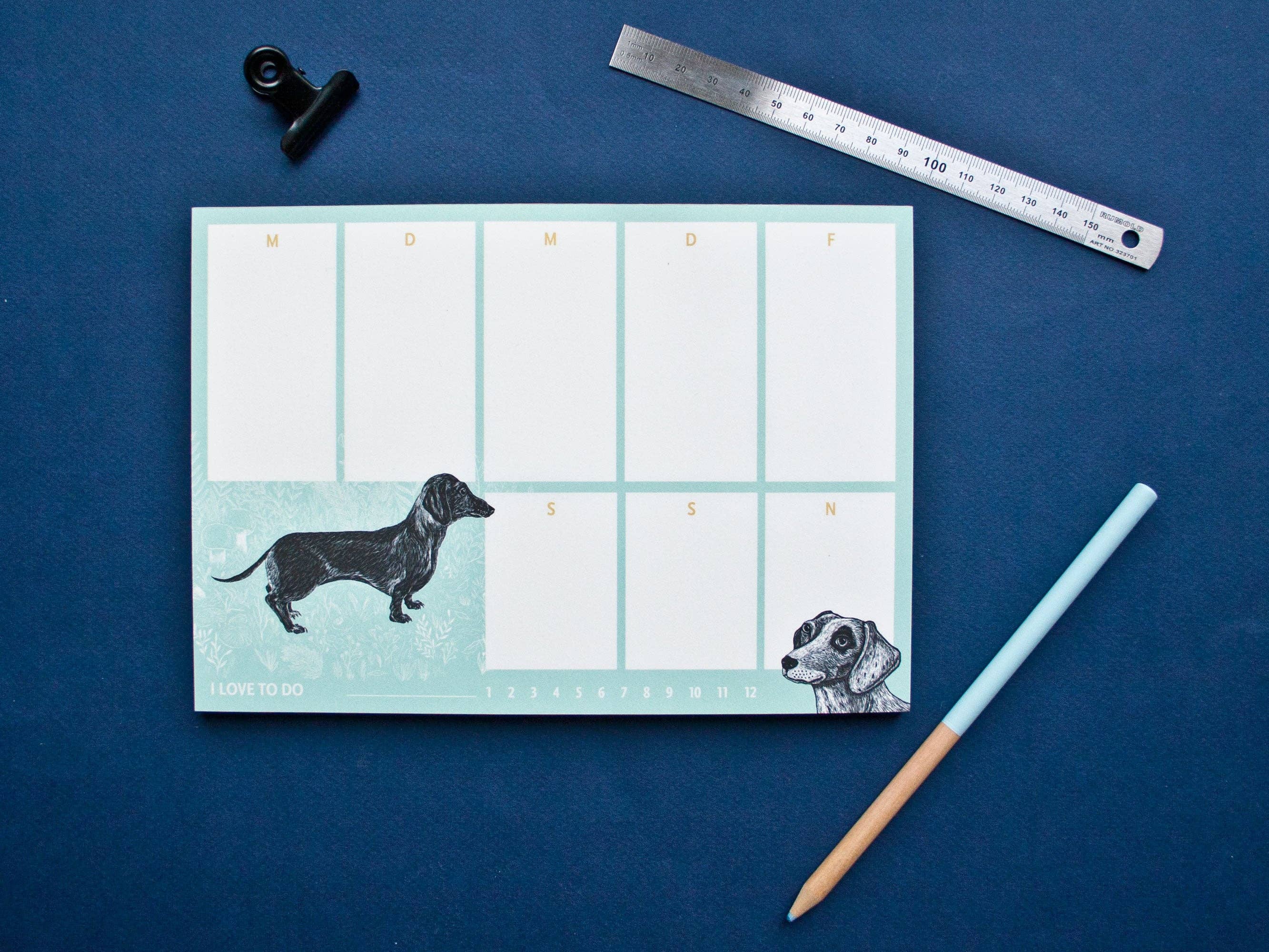 Weekly Planner Dachshund in A5 Format