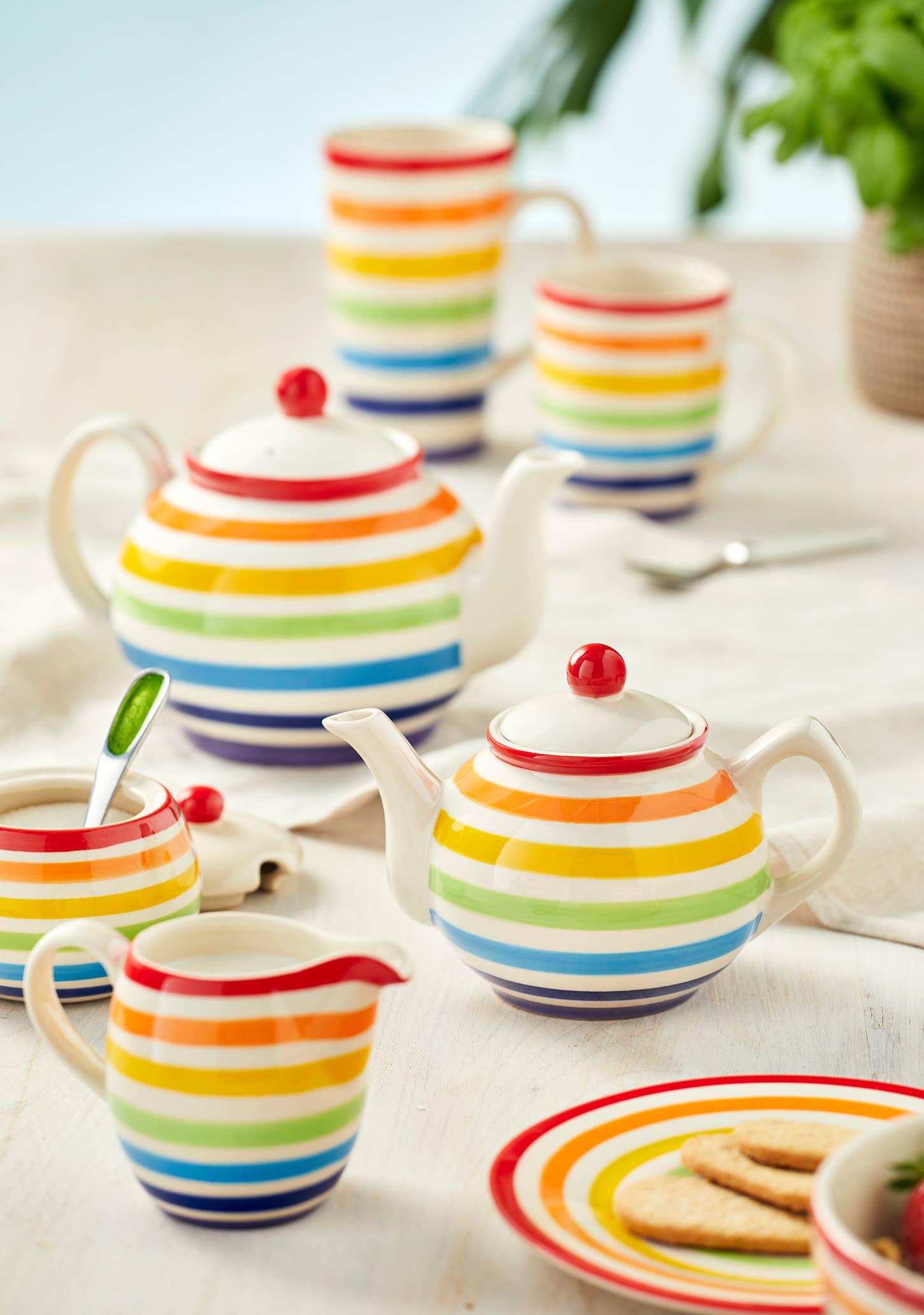 Hand Painted New Rainbow Small Teapot