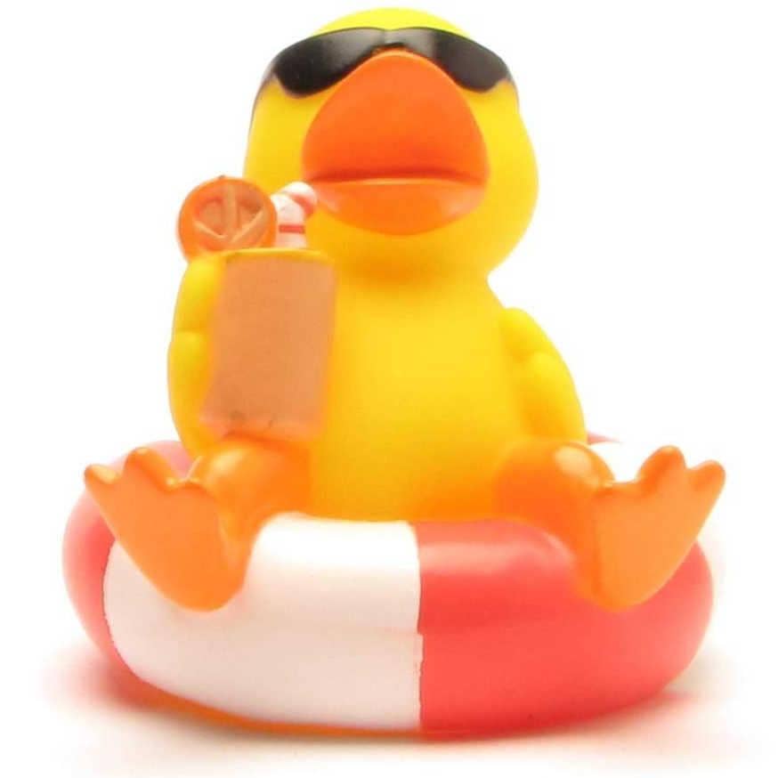 Rubber duck in a swimming band - rubber duck