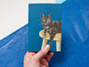 Cat notebook in DIN A6 format with 40 blank pages