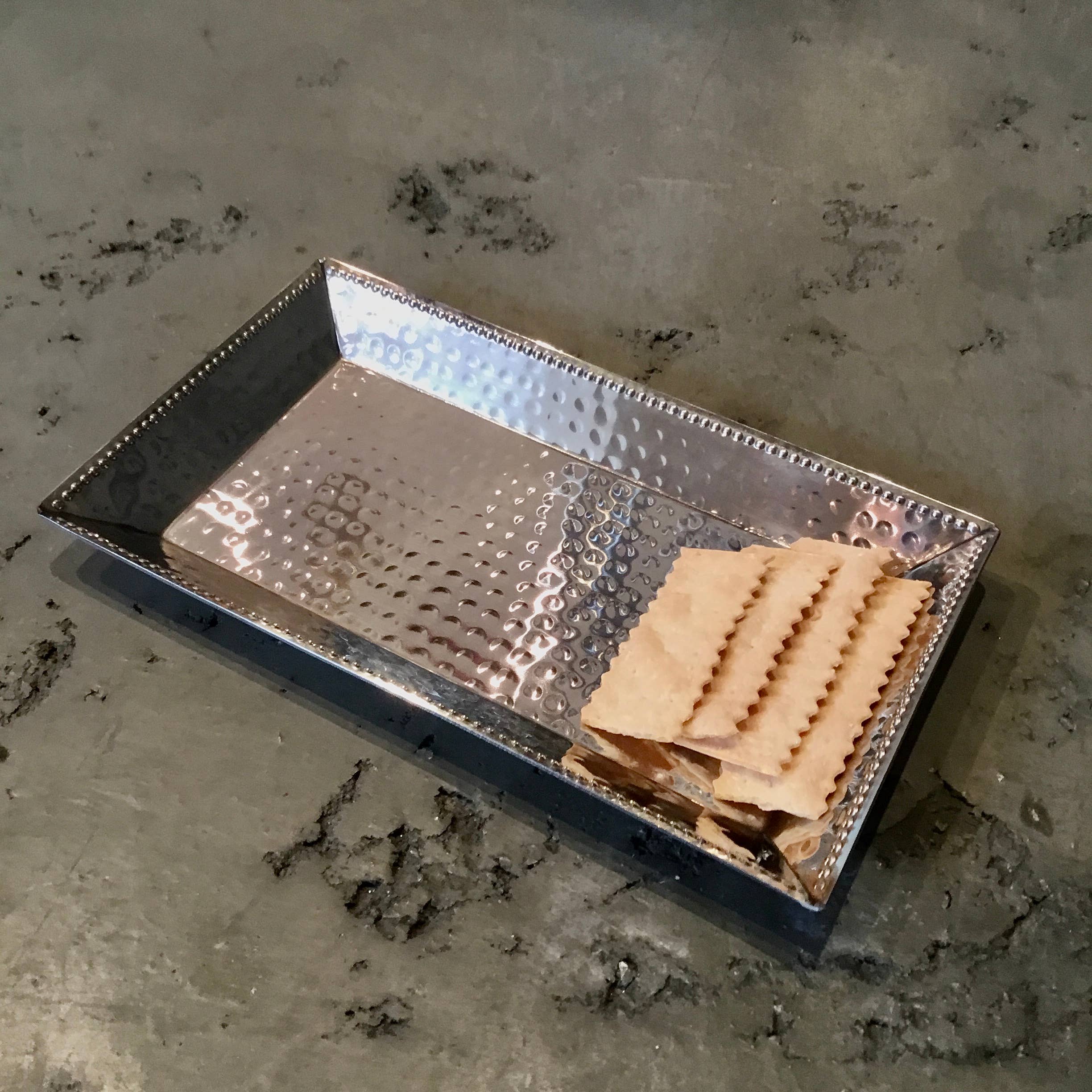 SS Polished Beaded Plate/Tray