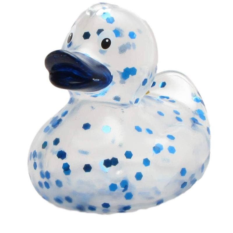 Blue glitter rubber duck - rubber duck