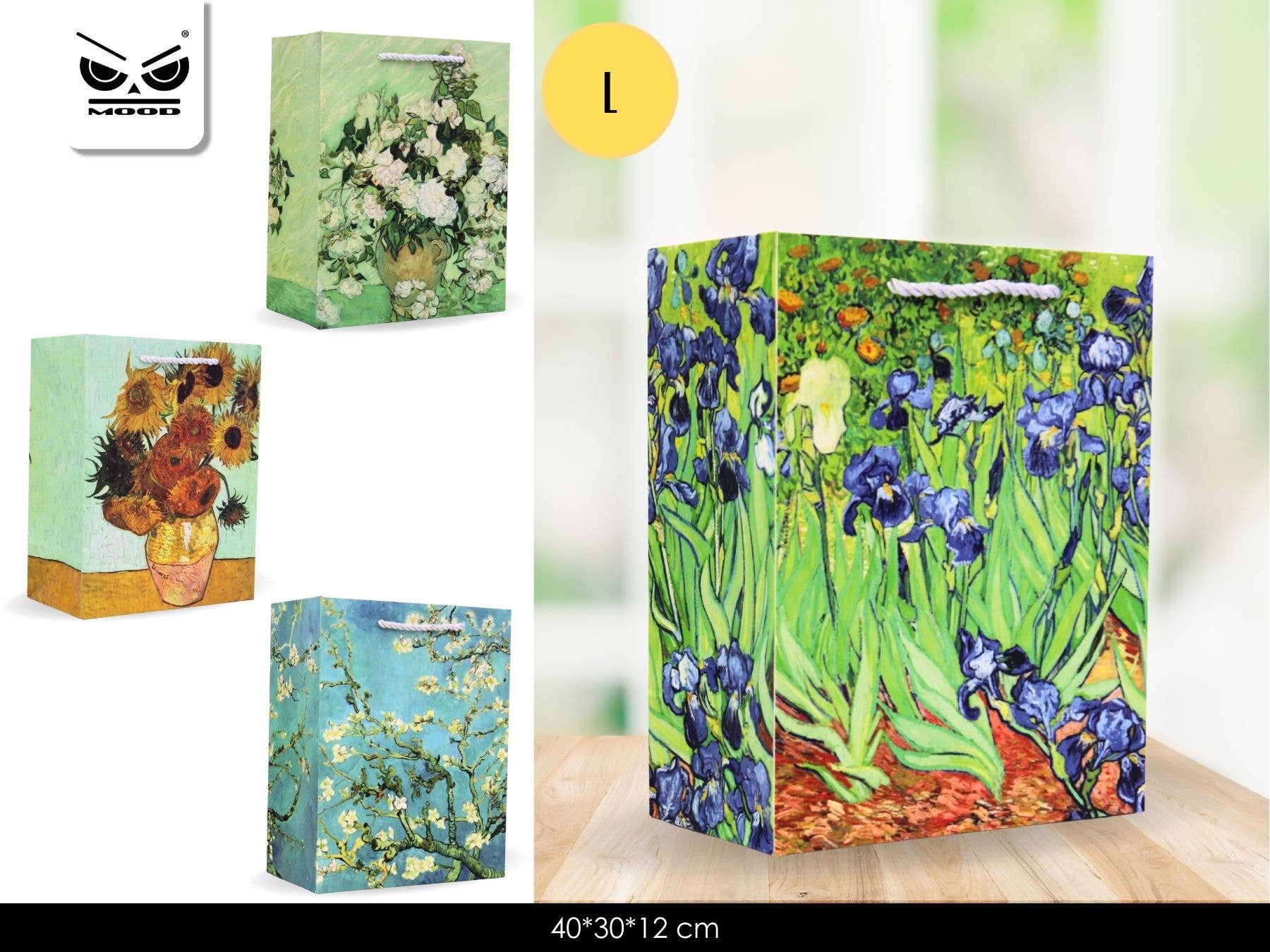 Flowers Square Bag Size. L