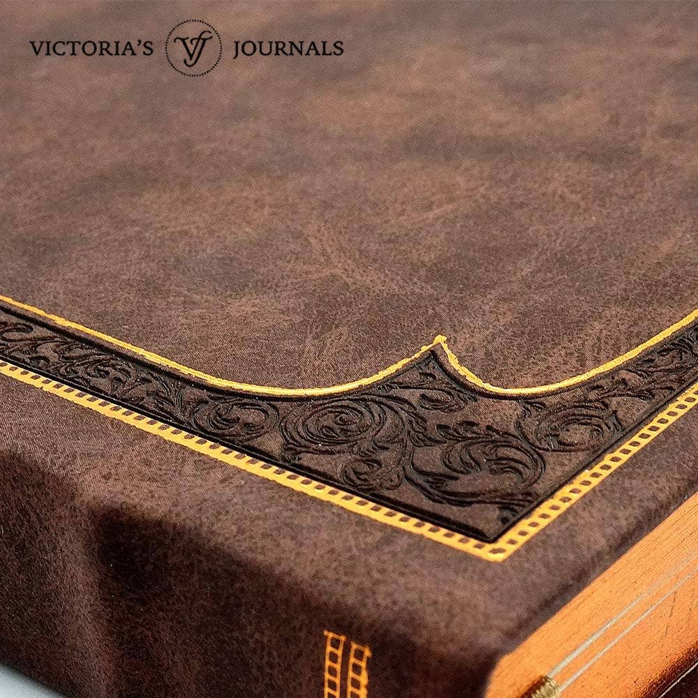 Victoria's Journals Classic Style Ruled Diary (Matte Brown)