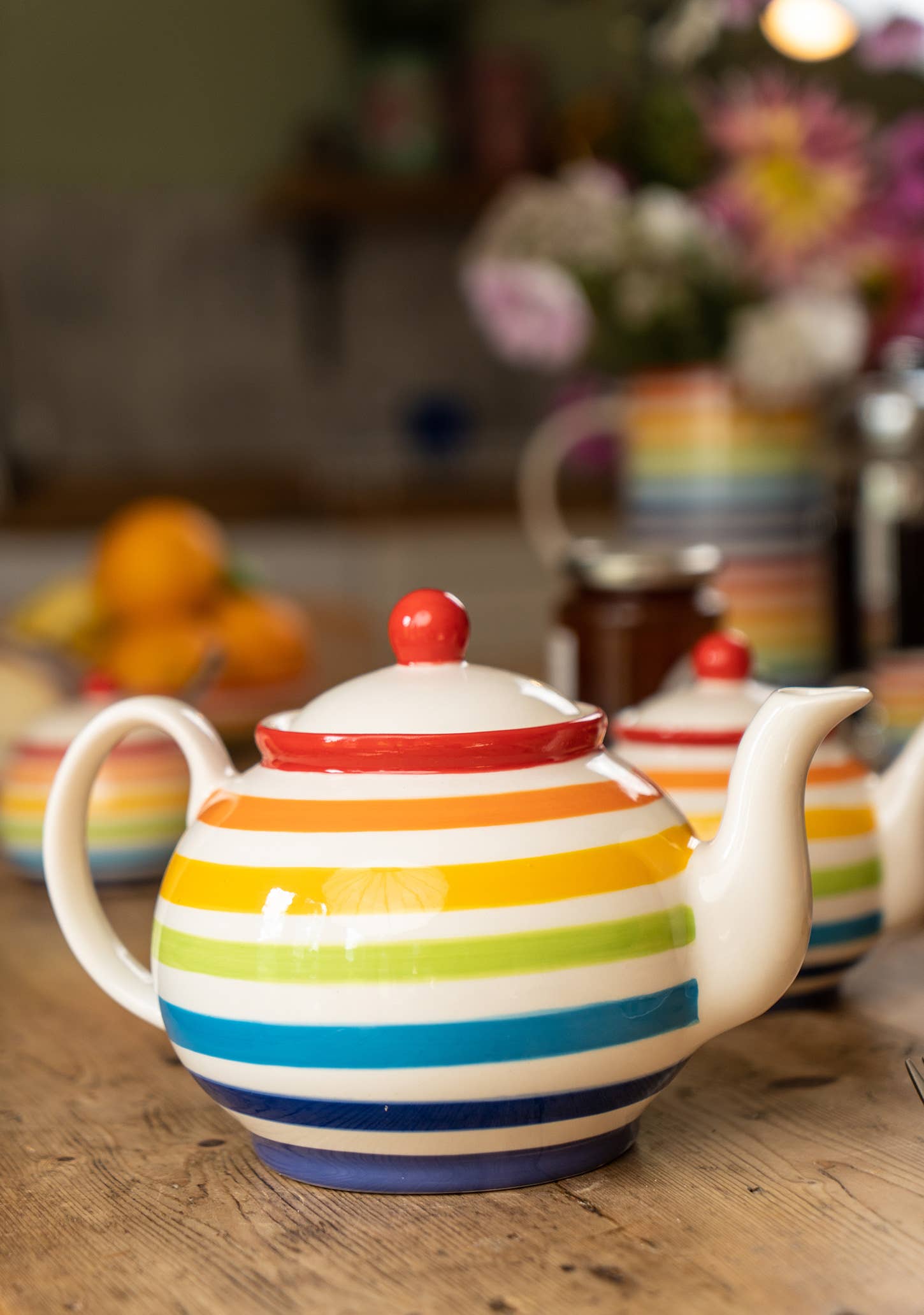 Hand Painted New Rainbow Small Teapot