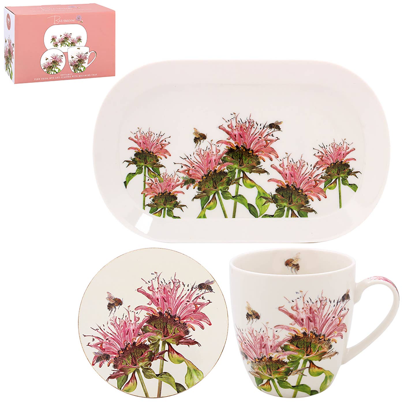 Bee-Tanical Mug & Coaster Set Bergamot