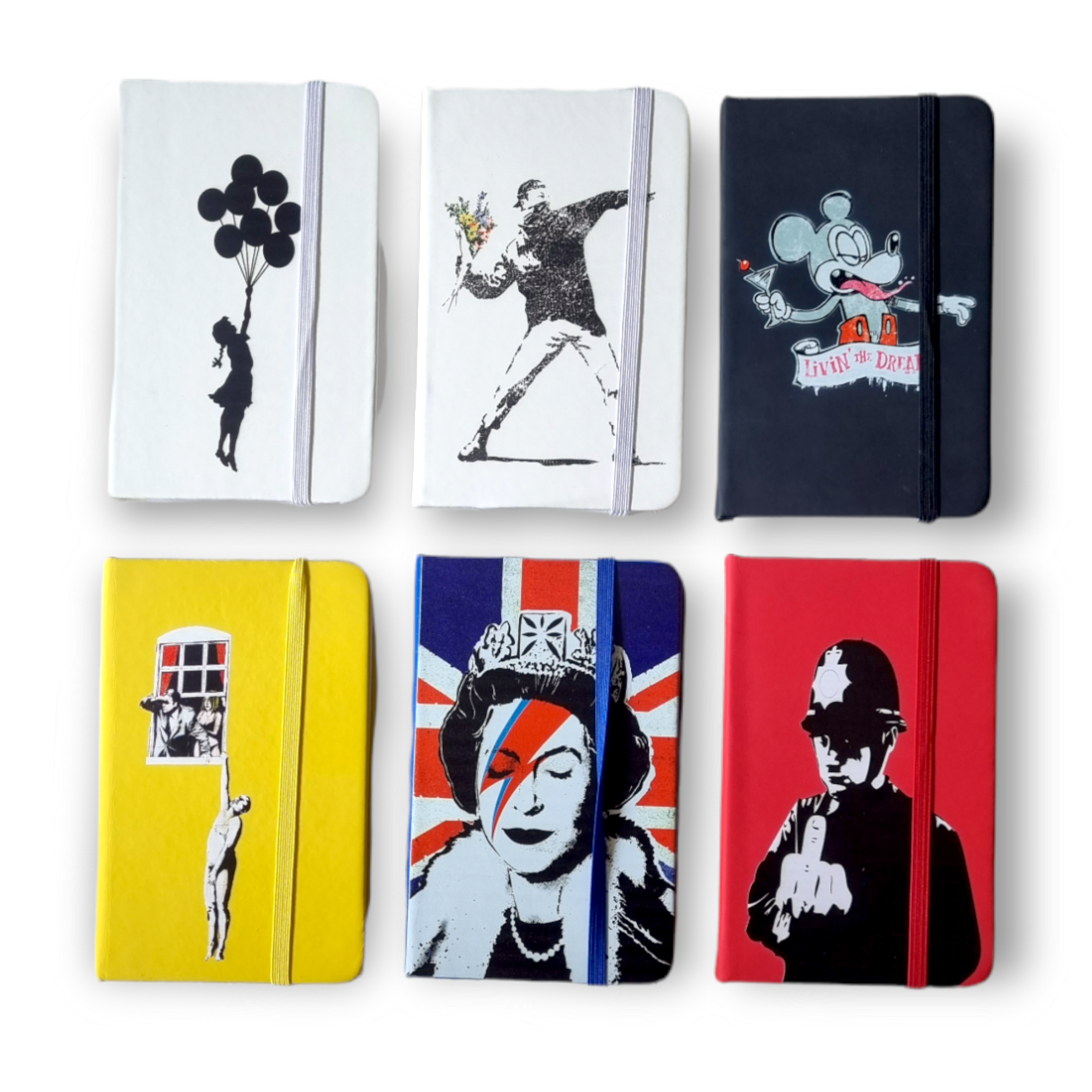 Banksy A6 Notebook - Drunk Mickey