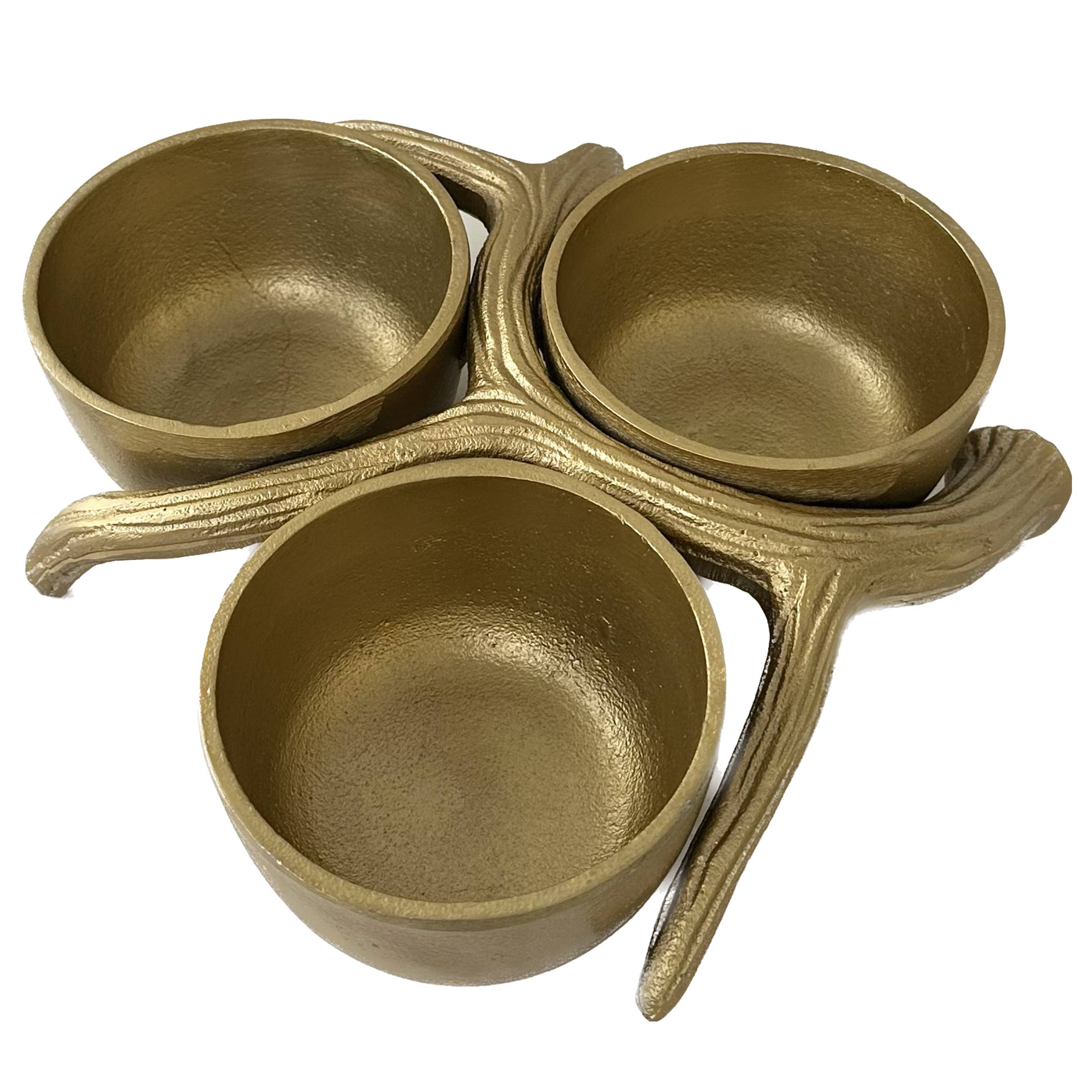 Golden Antler Triple Bowl