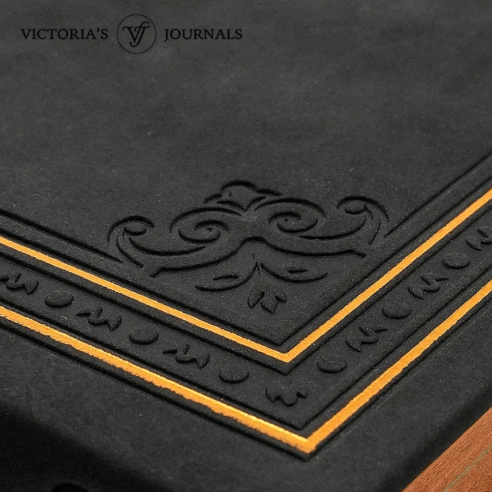 Victoria's Journals Classic Vintage Style Journal (Black)