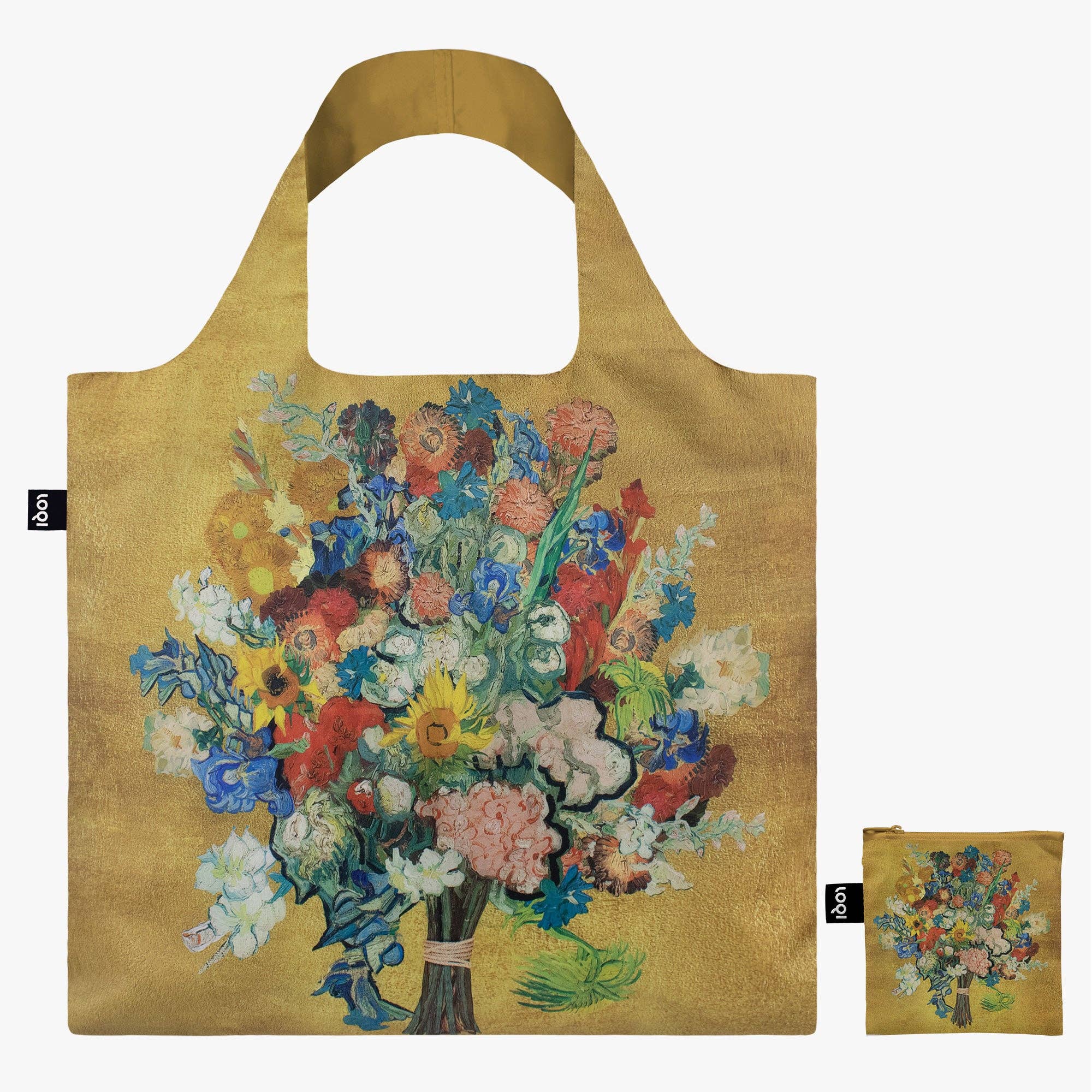VAN GOGH MUSEUM Gold Flower Pattern Bag