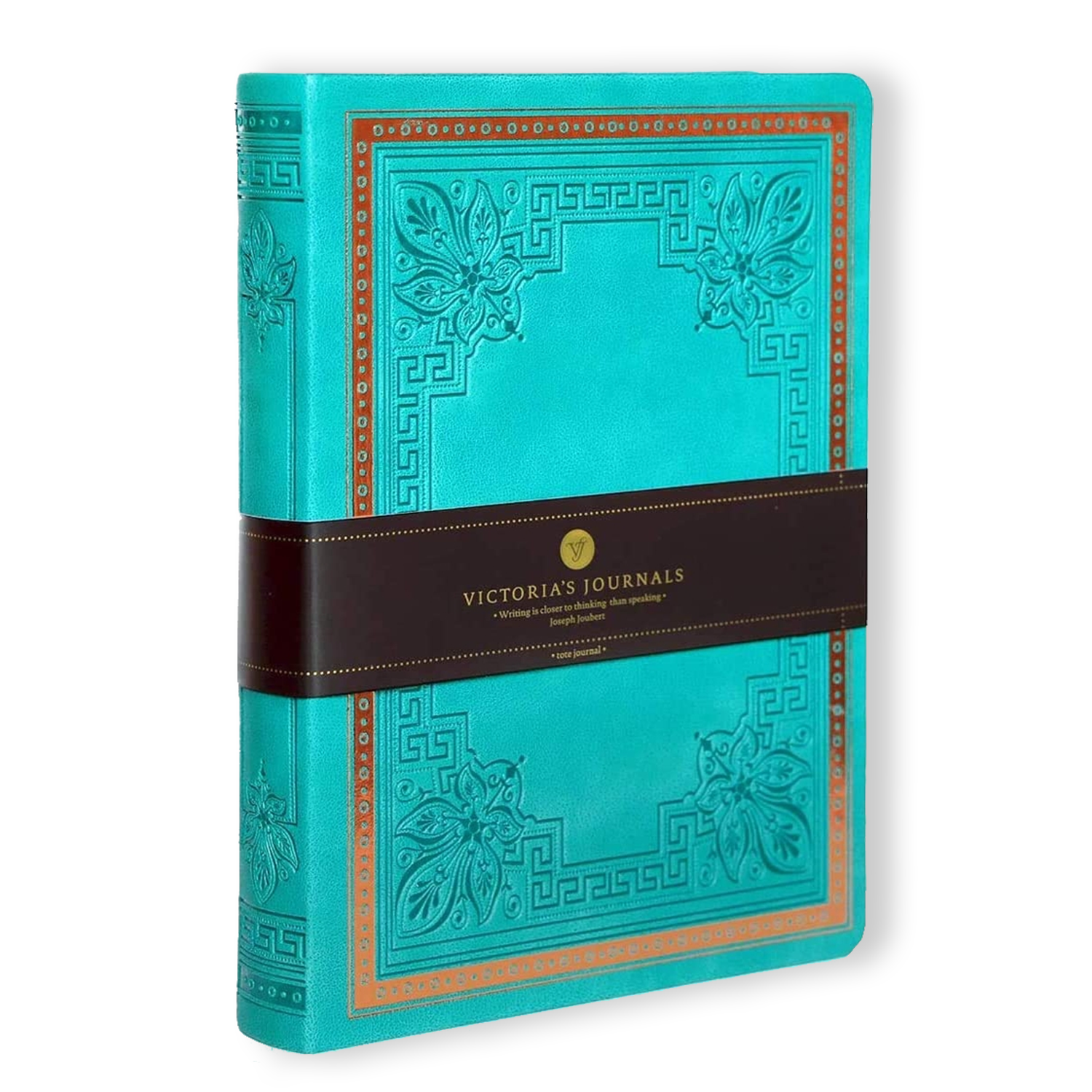 Victoria's Journals Antique Style Diary Vegan Leather (Teal)