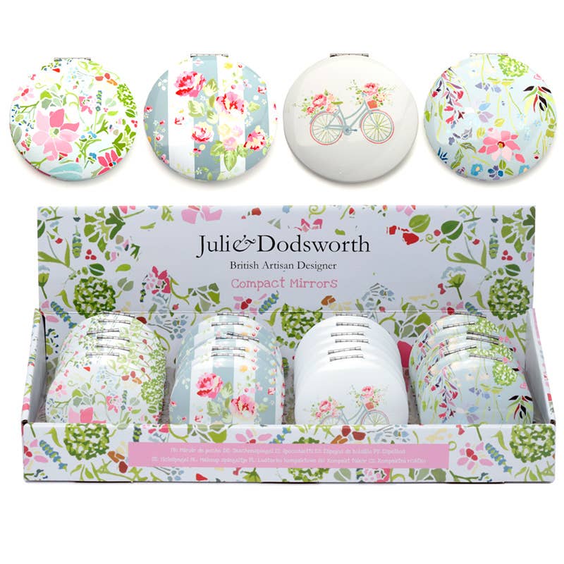 Julie Dodsworth Pink Botanical Compact Mirror