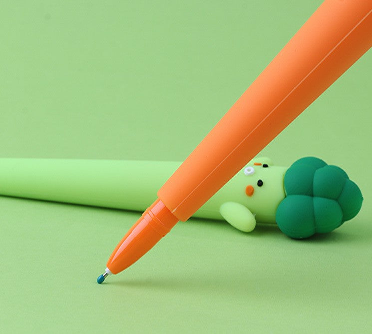 cute carrot vegetable neutral pen silicone