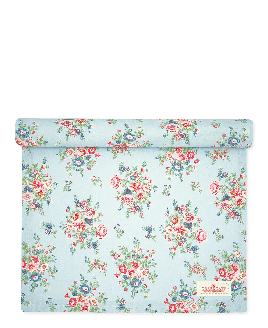 Table runner Ailis pale blue