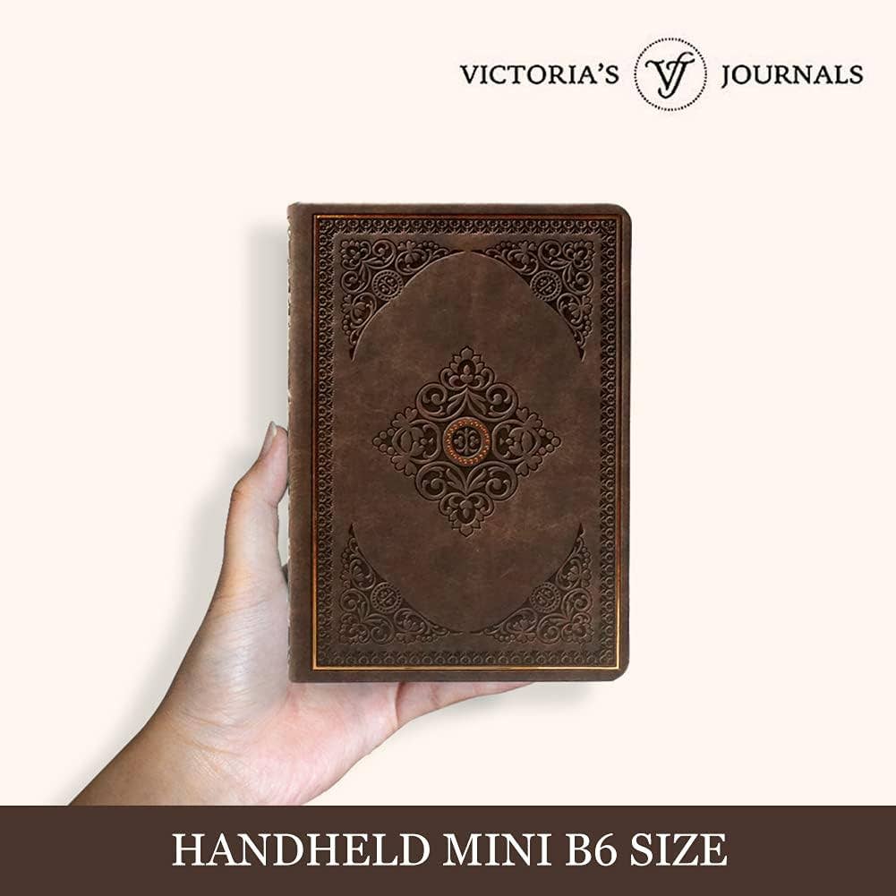 Vintage Classic Style Journal Vegan Leather (Brown)S