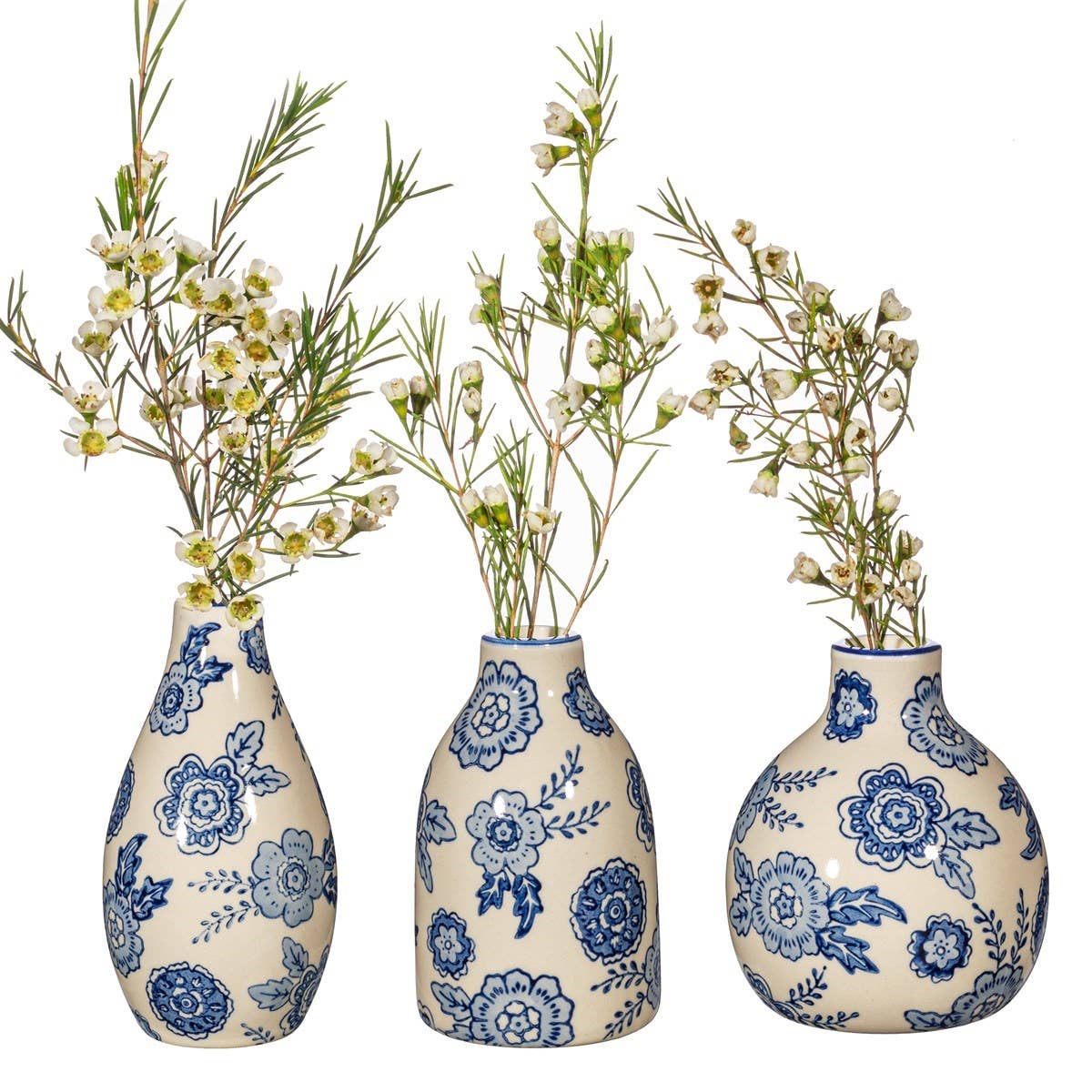 Blue Willow Vases Assorted