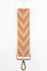 Two Tone Chevron Print Woven Wrist Strap in Orange