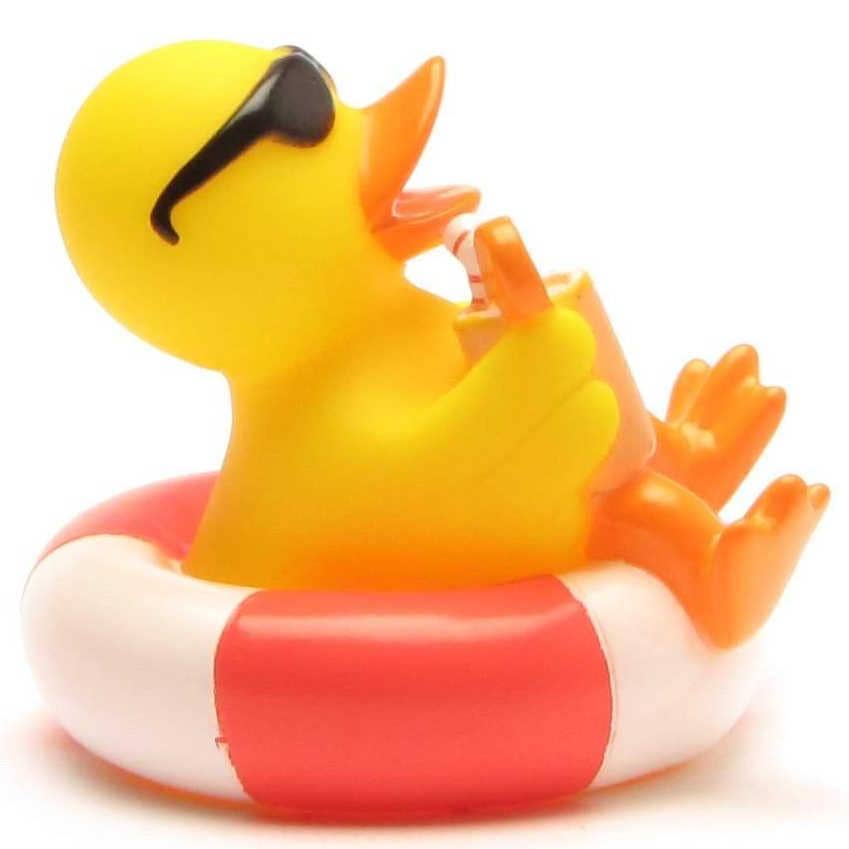 Rubber duck in a swimming band - rubber duck