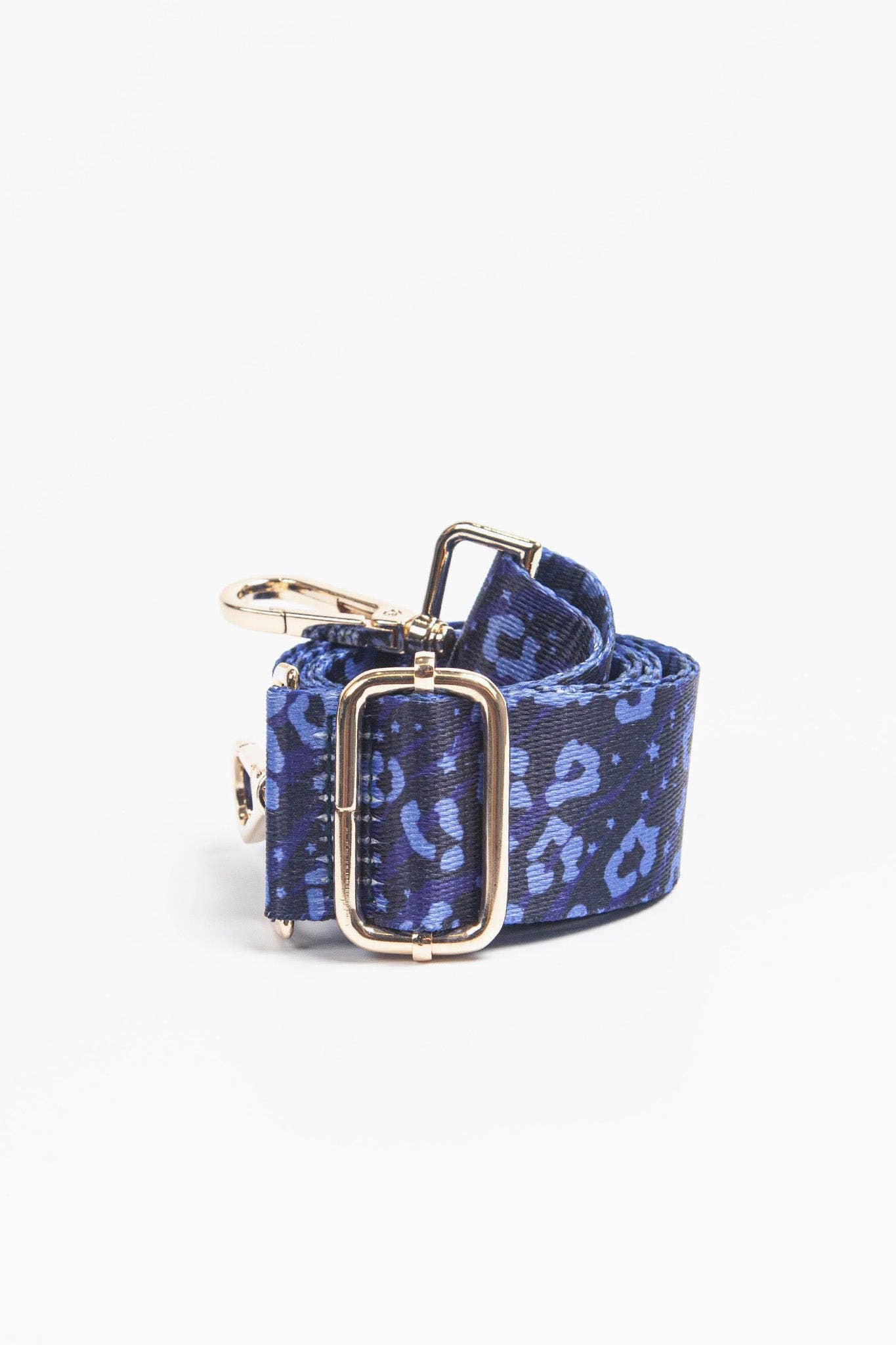 Blue Animal and Star Print Bag Strap