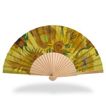 Van Gogh Sunflower Hand Fan