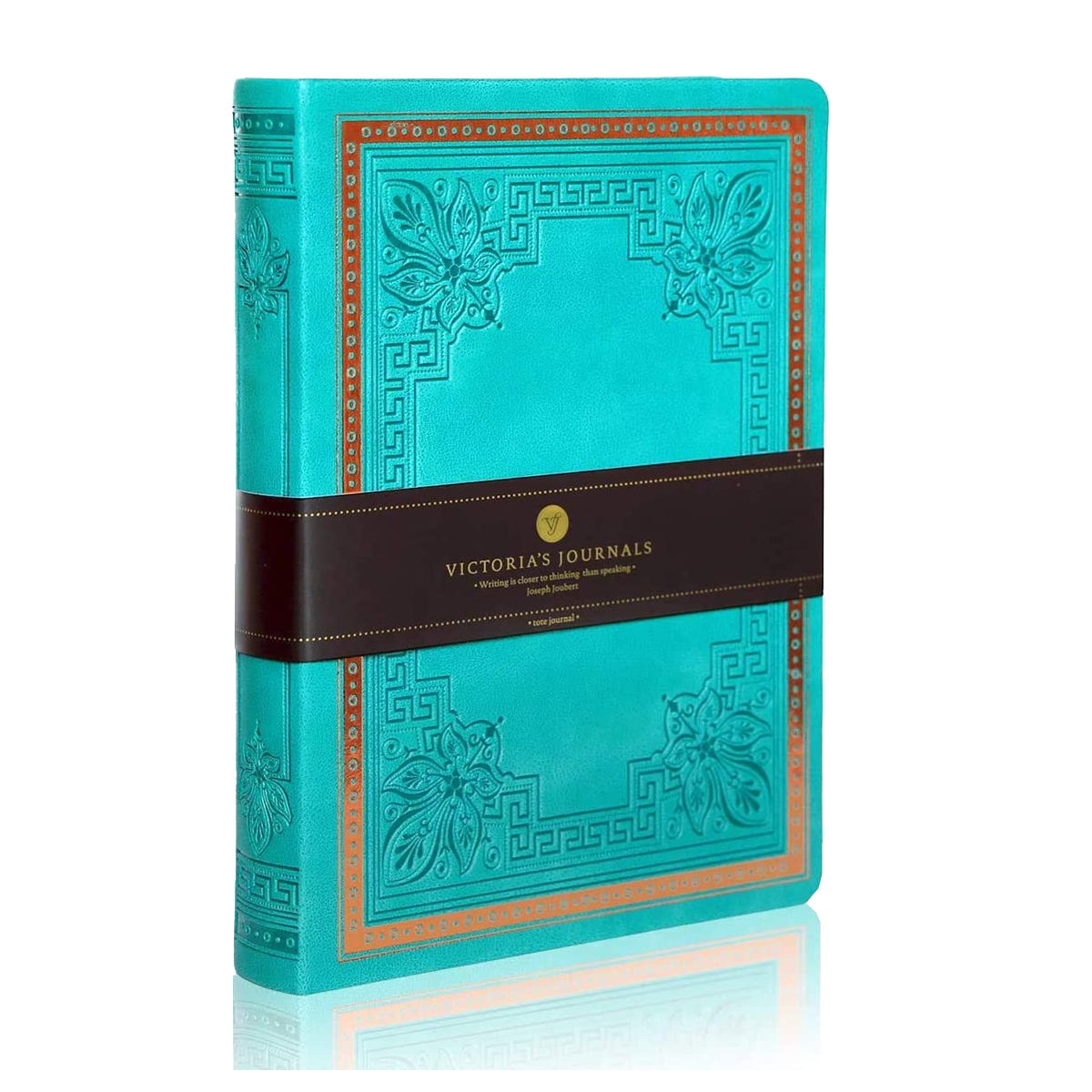 Victoria's Journals Antique Style Diary Vegan Leather (Teal)