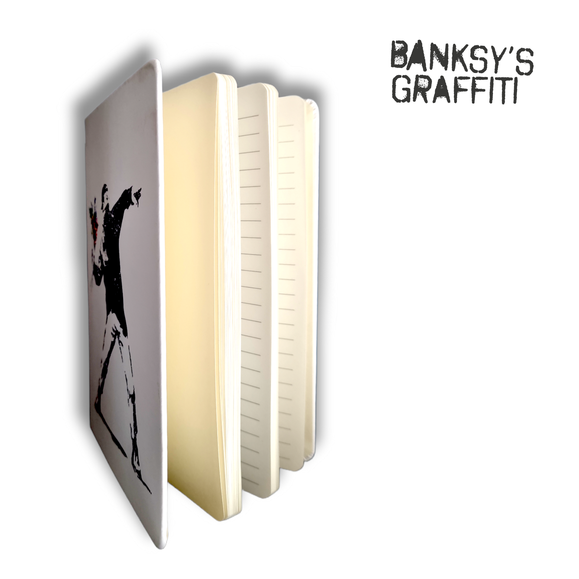 Banksy A5 Notebook - The Flower Thrower