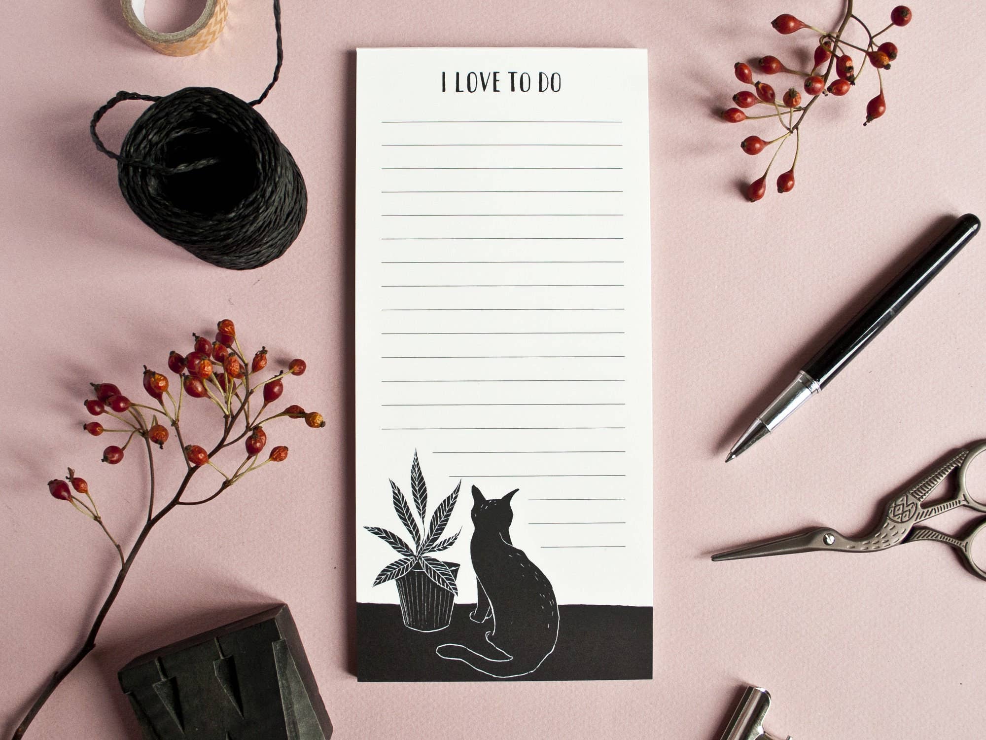 I love to do - Notepad Cat