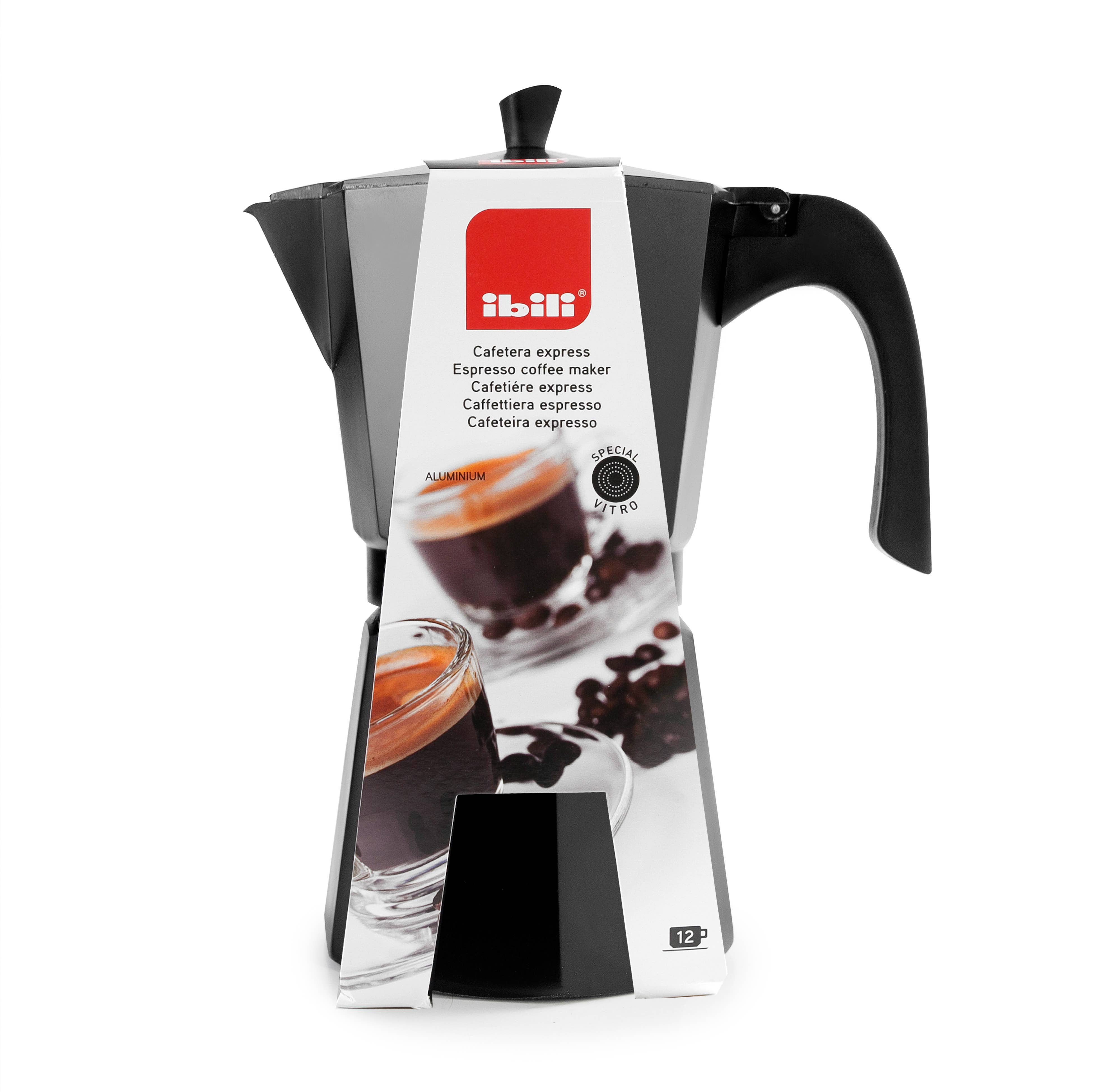 IBILI - Bahia black 1 aluminum espresso coffee maker