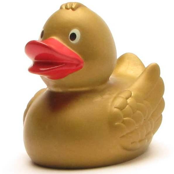 Elegant rubber duck in gold - rubber duck