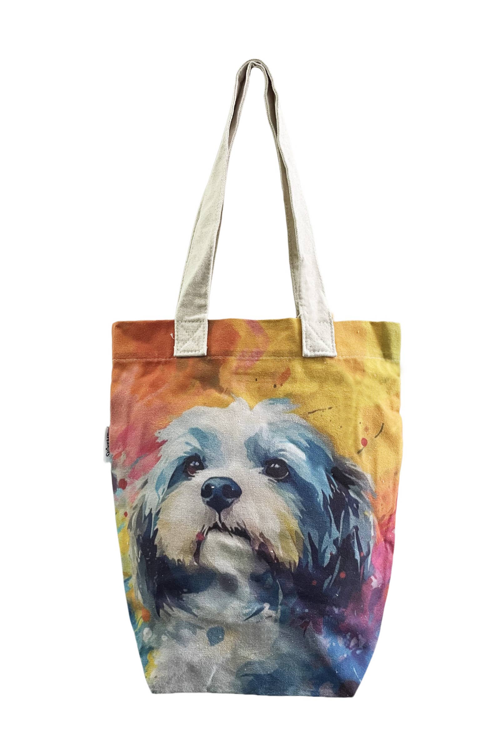 Shih Tzu Dog Print Cotton Tote Bag (Pack Of 3)