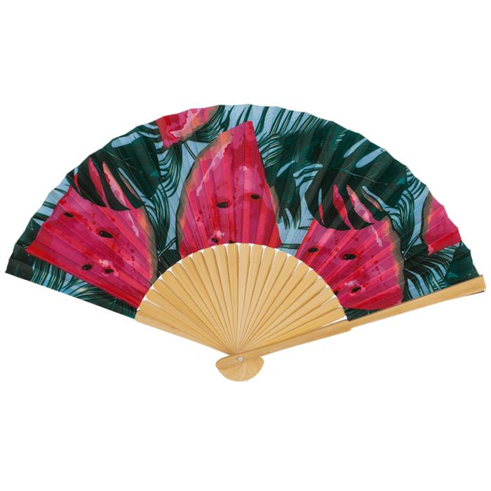 Fan, Tropical, 21 cm, bamboo,