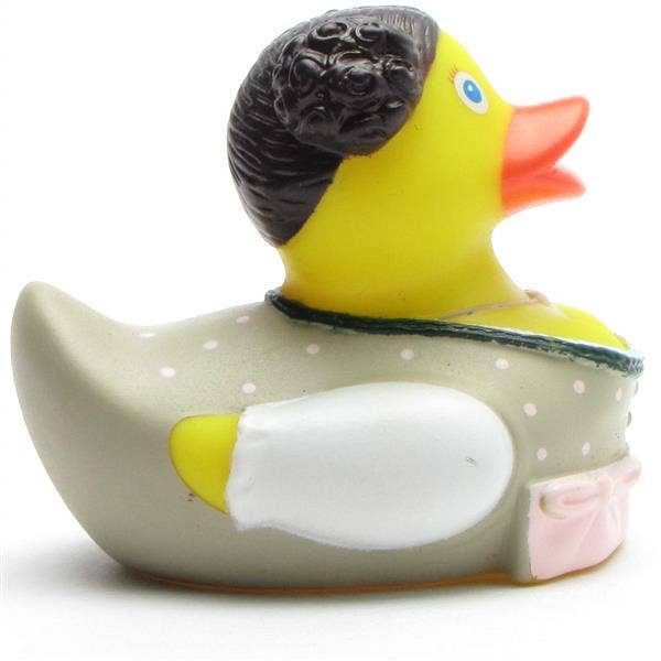 Zenzi rubber duck with pink apron - rubber duck