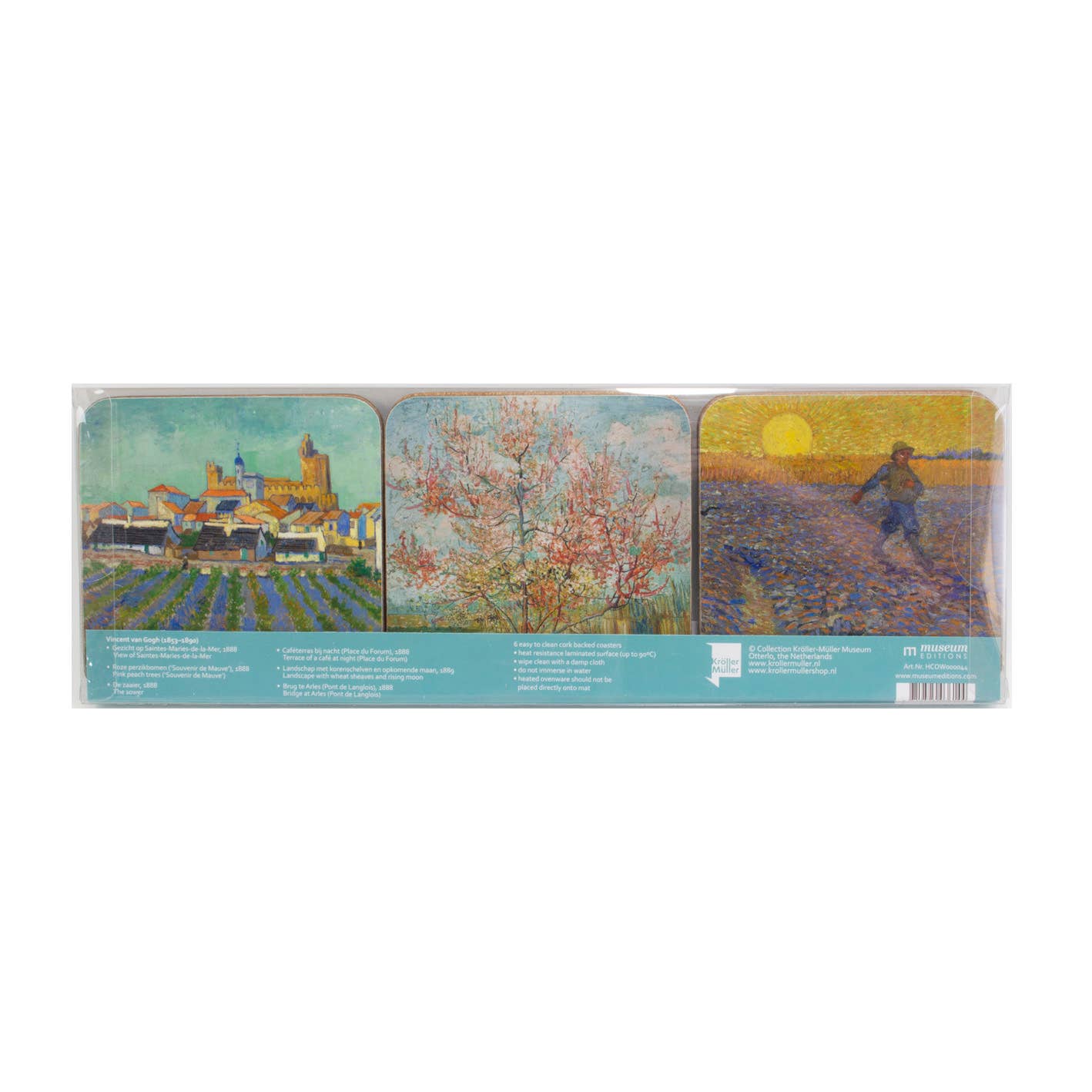 Coasters, Set of 6, Van Gogh, Masterpieces Kroller Muller