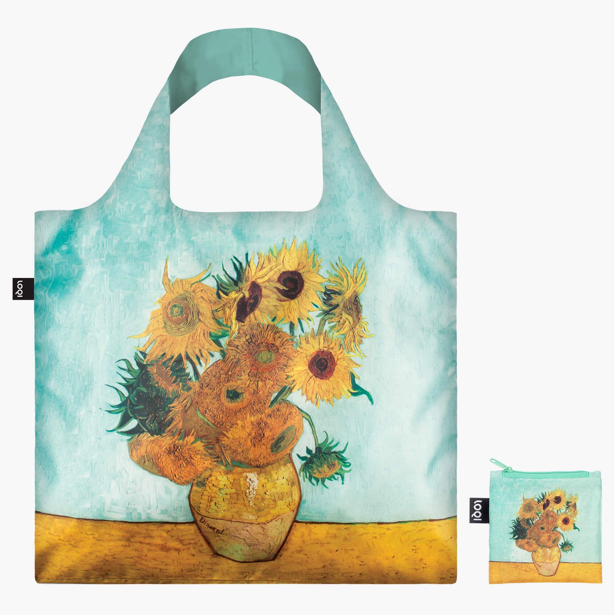 VINCENT VAN GOGH Vase with Sunflowers Recycled Bag