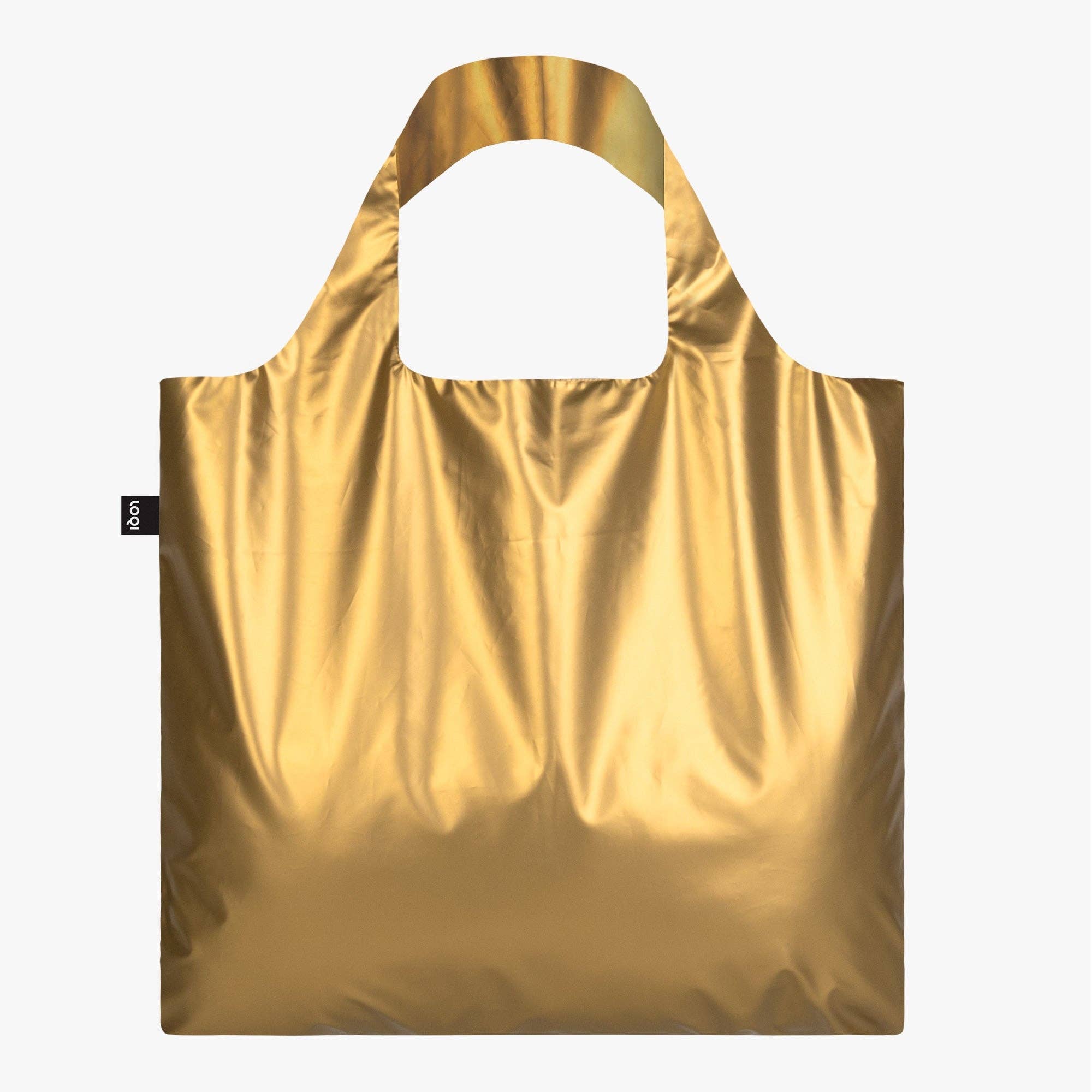 METALLIC Gold Bag with Mini Zip Pocket