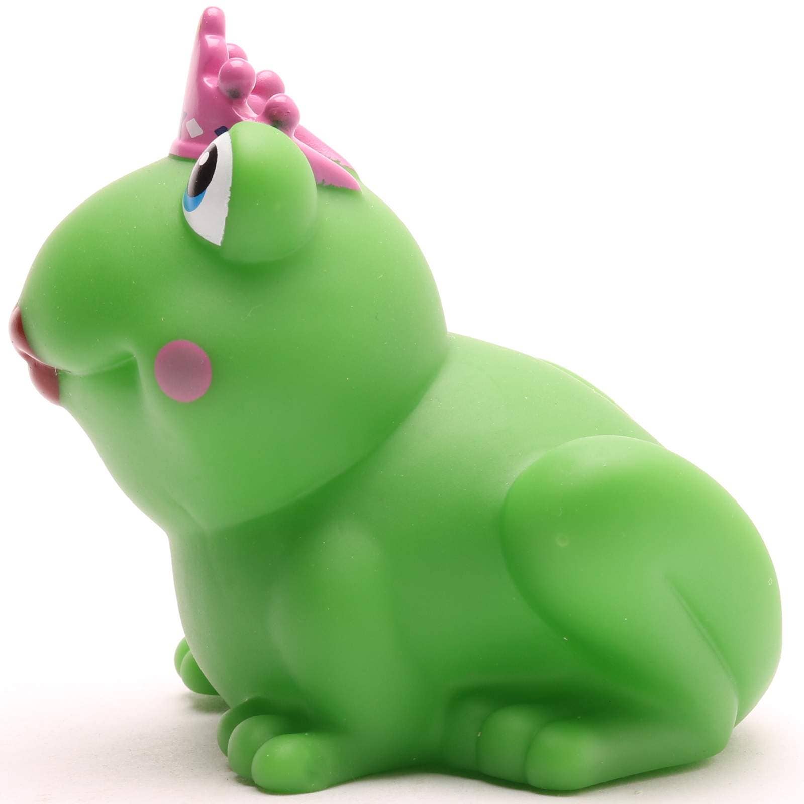 Frog queen with pink crown - bath toy