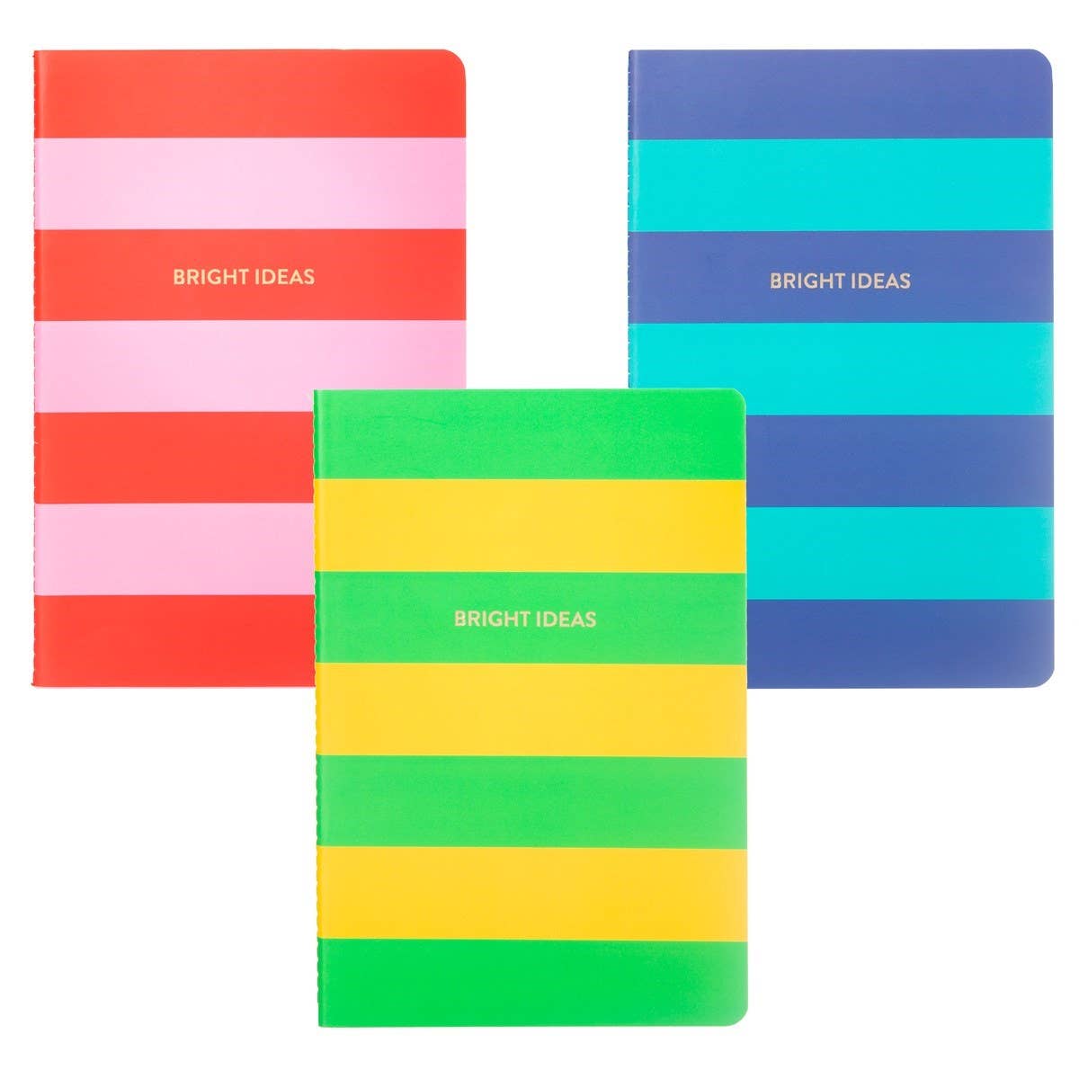 Bright Ideas Striped A5 Notebook- Assorted