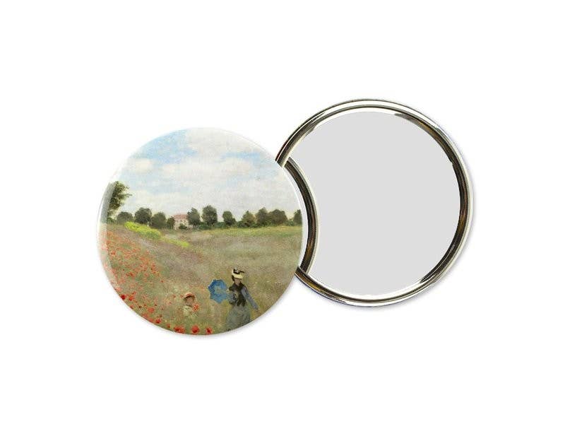 Pocket Mirror, Monet, Field With Poppies