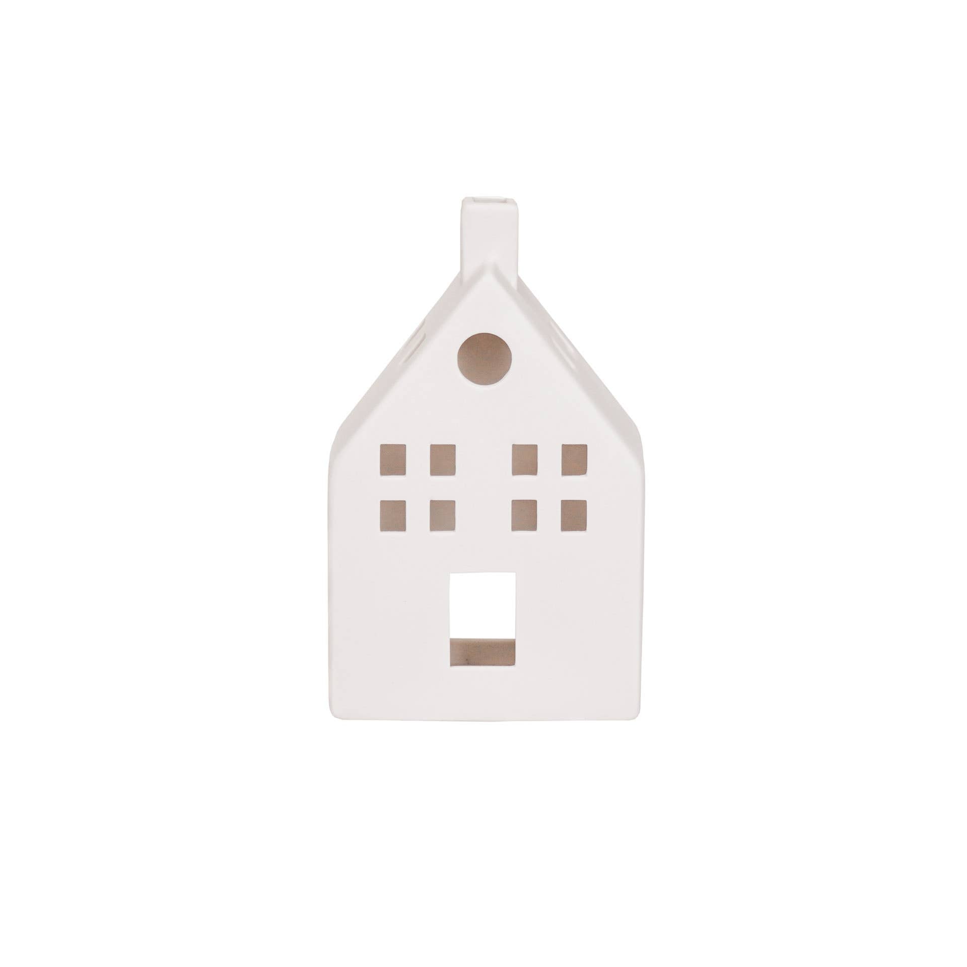 HV House Teelichthalter - Weiß - 12x6x19,5 cm