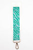 Two Tone Zebra & Lightning Bolt Wrist Strap in Green & Pink