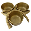 Golden Antler Triple Bowl